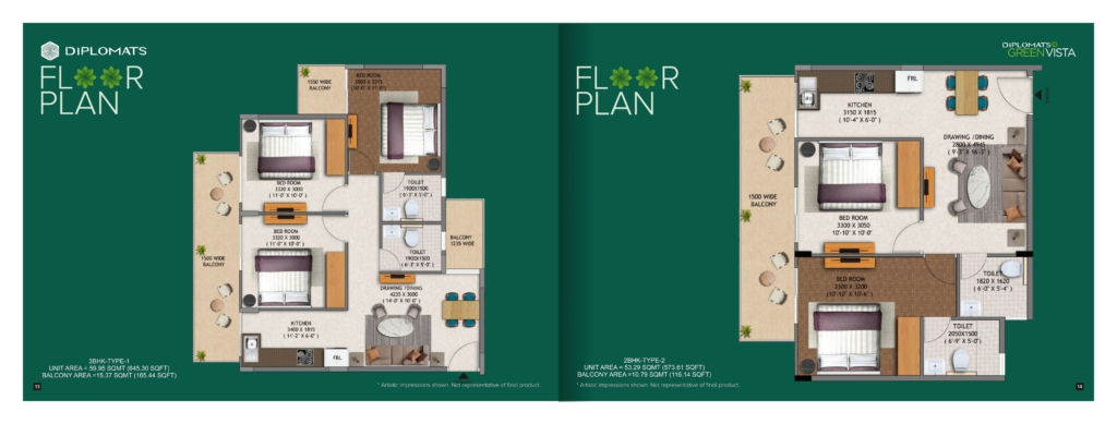 Diplomats Greens Vista floor plan