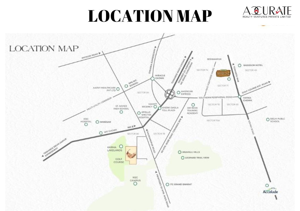 Eldeco Fairway Reserve Location Map