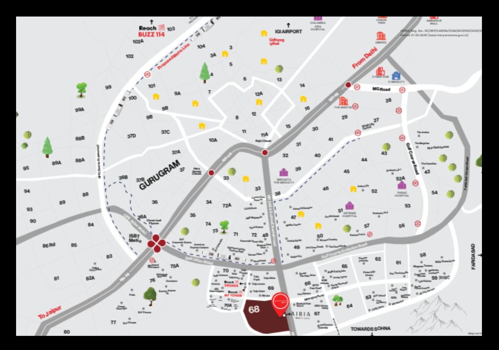 The Bazaria Location Map